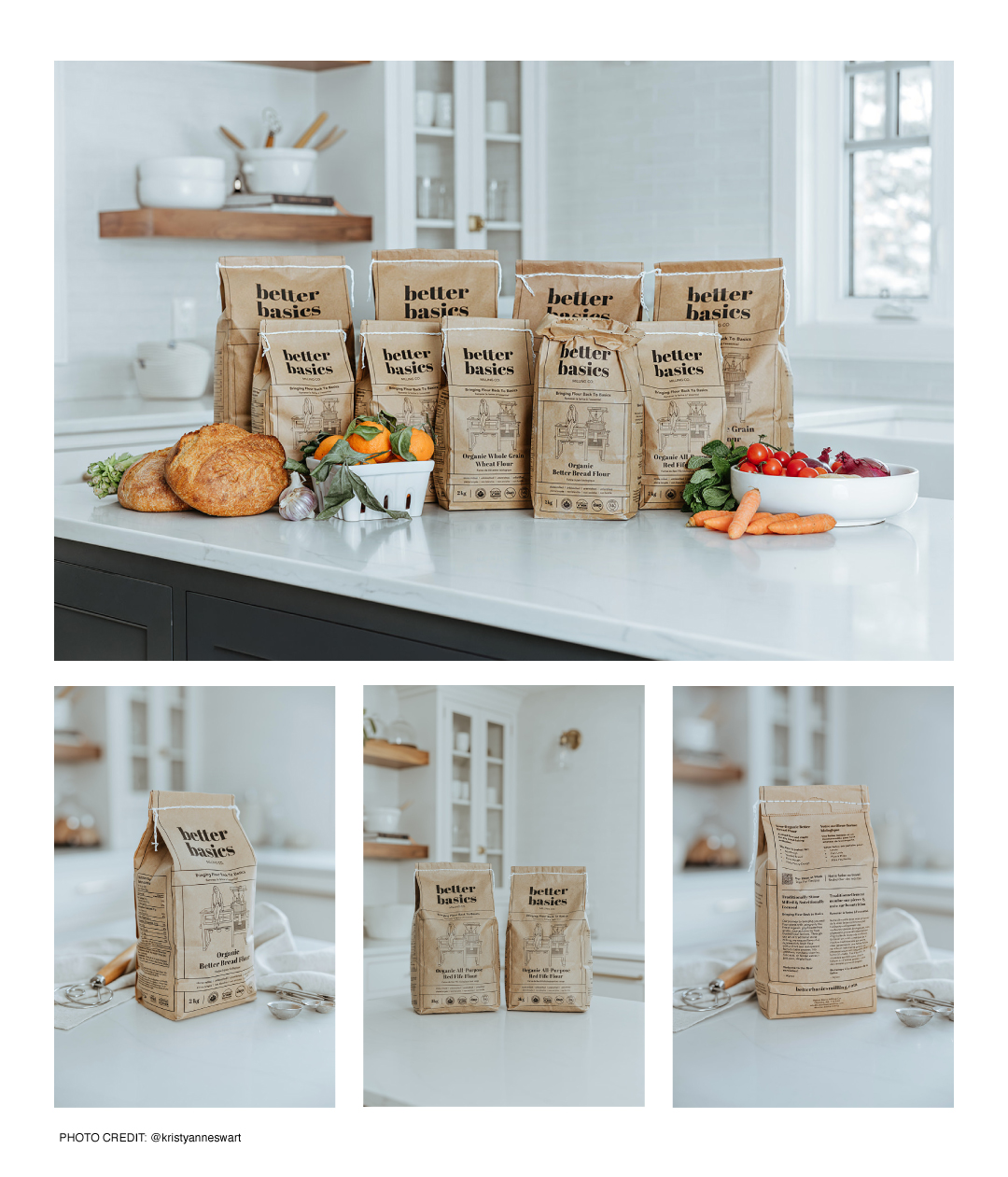 Graphic Design for Health + Wellness | Harmonic Harvest Creative | Better Basics Milling Co.
